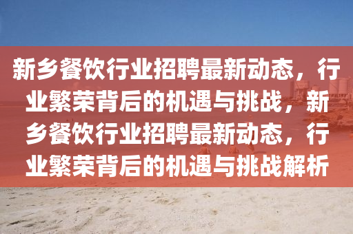 新鄉(xiāng)餐飲行業(yè)招聘最新動(dòng)態(tài)，行業(yè)繁榮背后的機(jī)遇與挑戰(zhàn)，新鄉(xiāng)餐飲行業(yè)招聘最新動(dòng)態(tài)，行業(yè)繁榮背后的機(jī)遇與挑戰(zhàn)解析山東水清源環(huán)?？萍加邢薰? class=