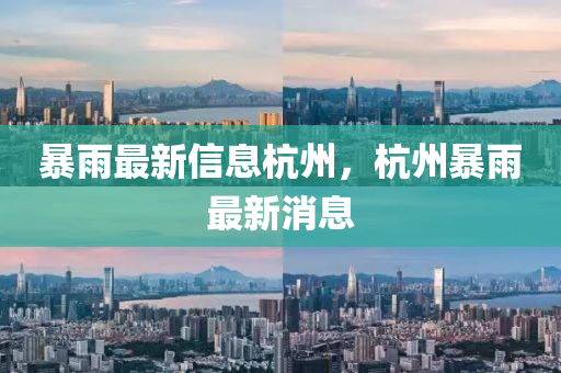 暴雨最新信息杭州，杭州暴雨最新消息山東水清源環(huán)保科技有限公司