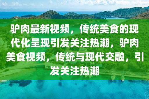驢肉最新視頻，傳統(tǒng)美食的現(xiàn)代化呈現(xiàn)引發(fā)關(guān)注熱潮，驢肉美食視頻，傳統(tǒng)與現(xiàn)代交融，引發(fā)關(guān)注熱潮