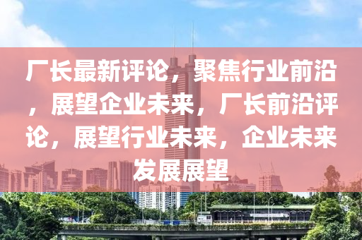廠長最新評論，聚焦行業(yè)前沿，展望企業(yè)未來，廠長前沿評論，展望行業(yè)未來，企業(yè)未來發(fā)展展望