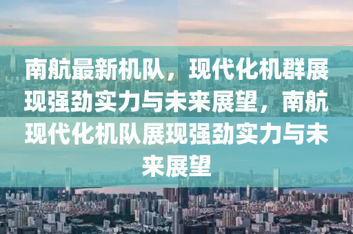 南航最新機(jī)隊(duì)，現(xiàn)代化機(jī)群展現(xiàn)強(qiáng)勁實(shí)力與未來展望，南航現(xiàn)代化機(jī)隊(duì)展現(xiàn)強(qiáng)勁實(shí)力與未來展望