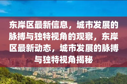 東岸區(qū)最新信息，城市發(fā)展的脈搏與獨(dú)特視角的觀察，東岸區(qū)最新動(dòng)態(tài)，城市發(fā)展的脈搏與獨(dú)特視角揭秘